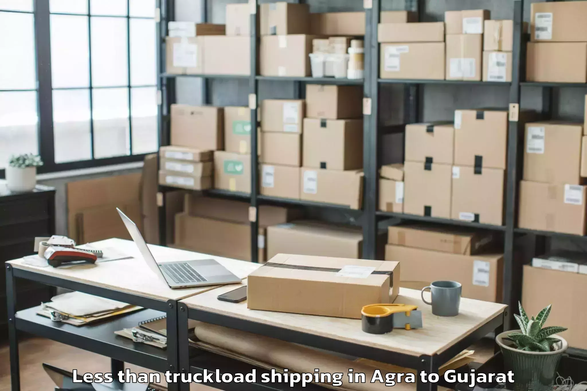 Discover Agra to Lunavada Less Than Truckload Shipping